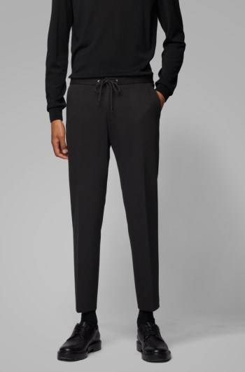 Hugo Boss Slim-fit trousers Svarte | duxFcKwU