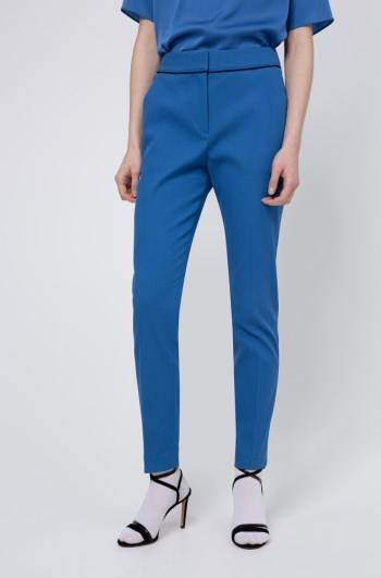 Hugo Boss Slim-leg cropped trousers Blå | a7sYXOm5