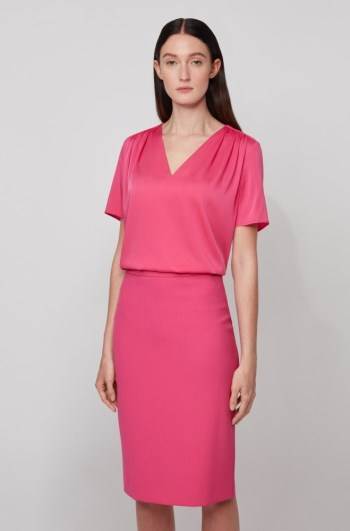 Hugo Boss Slip-on blouse Rosa | lbZ9Y4ot