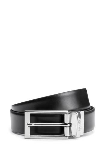 Hugo Boss Smooth-leather belt Svarte | LW89YhtI