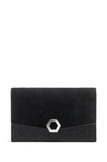 Hugo Boss Split-leather clutch bag Svarte | jKe9Nysl