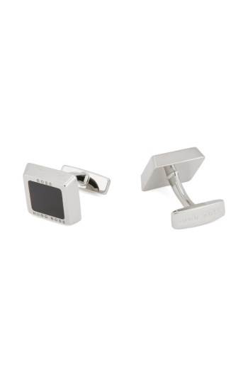 Hugo Boss Square logo-engraved cufflinks Svarte | nzpBNUym