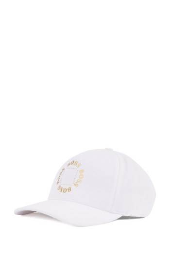 Hugo Boss Stretch-canvas cap Hvite | PlemyjYe