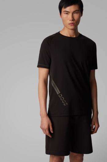 Hugo Boss Stretch-cotton T-shirt Svarte | CcxGsEn1