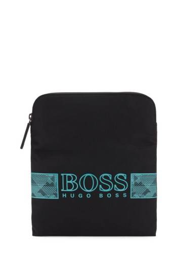 Hugo Boss Structured-nylon envelope bag Svarte | 3j0hvGCB