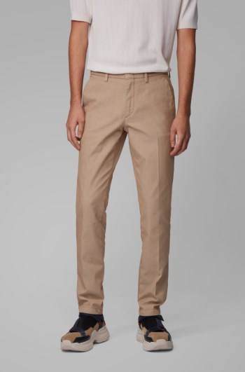 Hugo Boss Tapered-fit chinos Lyse Brune | FhU0sc5c