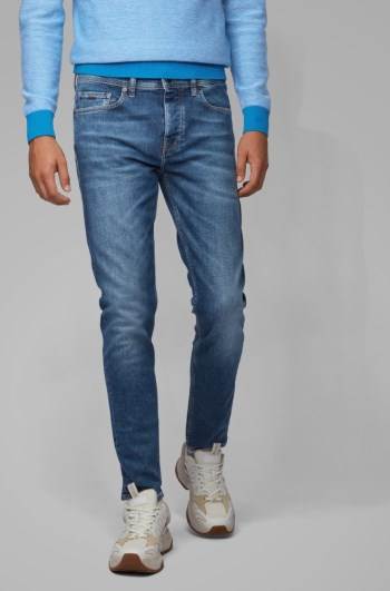 Hugo Boss Tapered-fit jeans Mørke Blå | Fv6VEvAG