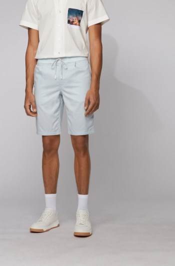 Hugo Boss Tapered-fit shorts Lyse Blå | v7Y5OYqk