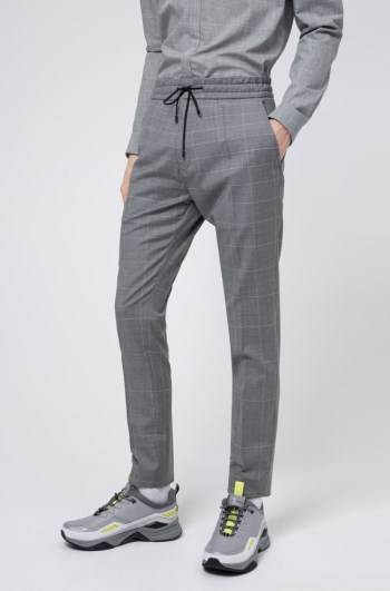 Hugo Boss Tapered-fit trousers Lyse Grå | SztqMe7Q