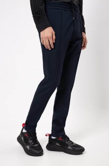 Hugo Boss Tapered-fit trousers Mørke Blå | erg7HVuJ