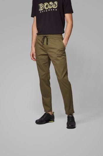 Hugo Boss Tapered-fit trousers Mørke Grønn | GqwAsfe3