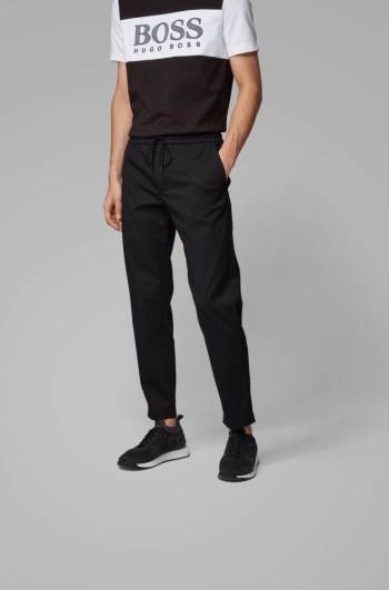 Hugo Boss Tapered-fit trousers Svarte | ojAXbTZj