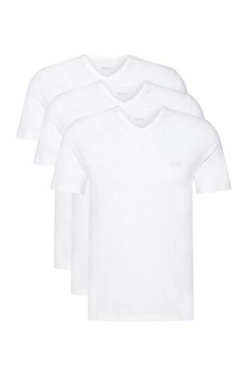 Hugo Boss Three-pack of V-neck underwear T-shirts Hvite | DlfUNeyH