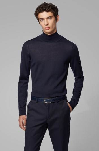 Hugo Boss Turtleneck sweater Mørke Blå | yHtsN5rB