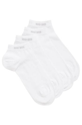 Hugo Boss Two-pack of cotton-blend ankle socks Hvite | 5Wc0bVJo