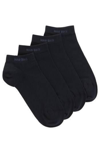 Hugo Boss Two-pack of cotton-blend ankle socks Mørke Blå | TewytQPC