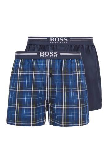 Hugo Boss Two-pack of cotton pyjama shorts Mørke Blå | nQKvovax