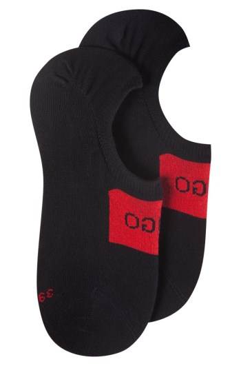 Hugo Boss Two-pack of invisible socks Svarte | CCyOx2ci