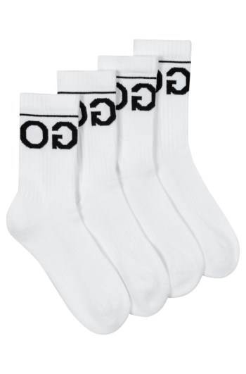 Hugo Boss Two-pack of knitted ankle socks Hvite | wrMCL0or