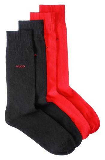 Hugo Boss Two-pack of regular-length cotton-blend socks Svarte | 9NBt9XYT