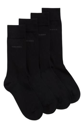 Hugo Boss Two-pack of regular-length cotton-blend socks Svarte | aAf4wkI3