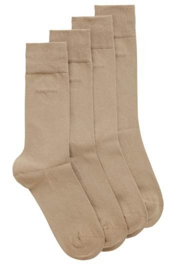 Hugo Boss Two-pack of regular-length cotton-blend socks Beige | gPzYykSX