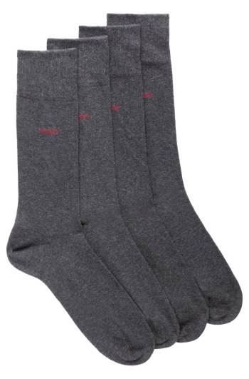 Hugo Boss Two-pack of regular-length cotton-blend socks Charcoal | wXlKLmQ1