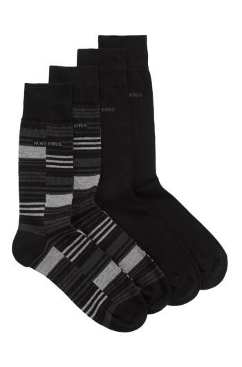 Hugo Boss Two-pack of regular-length socks Svarte | CInBF5gO