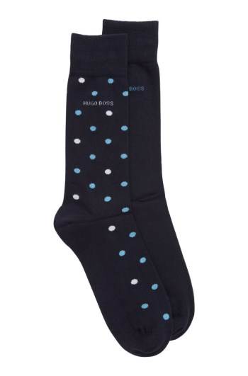 Hugo Boss Two-pack of regular-length socks Mørke Blå | WhzPTWd2