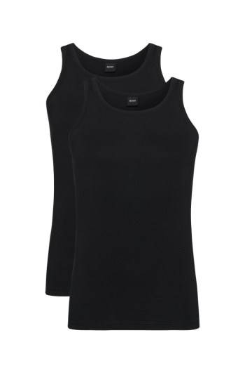 Hugo Boss Two-pack of slim-fit vests Svarte | GCKa6eqp