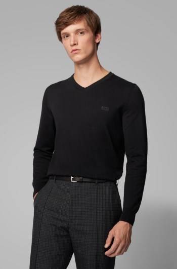 Hugo Boss V-neck sweater Svarte | L0LsSOrx