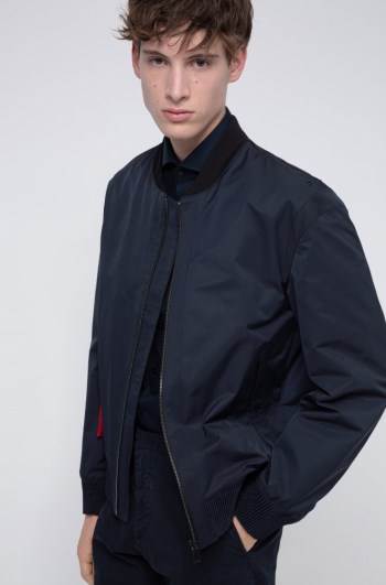 Hugo Boss Vann-repellent bomber jacket Mørke Blå | ox2e2Owv