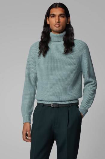 Hugo Boss Virgin-wool rollneck sweater Lyse Grønn | 0arBgtBk