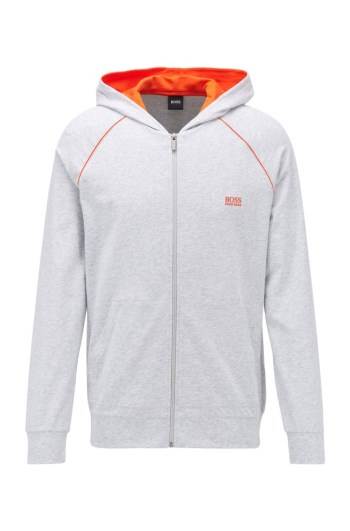 Hugo Boss Zip-through hoodie Lyse Grå | MeEHiFiP