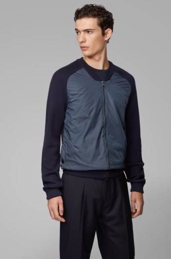 Hugo Boss Zip-through jacket Mørke Blå | b26XiFfA