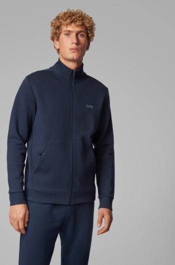 Hugo Boss Zip-through sweatshirt Mørke Blå | QNynmb31