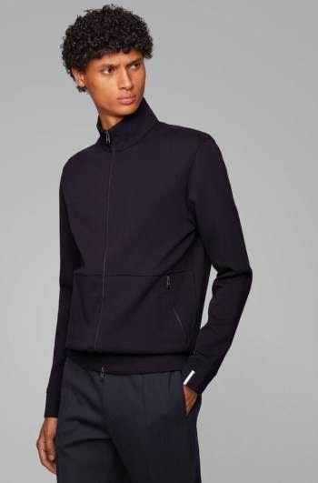 Hugo Boss Zip-through sweatshirt Mørke Blå | mKaIrpPF