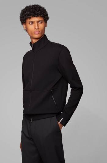 Hugo Boss Zip-through sweatshirt Svarte | Shs2q0pH