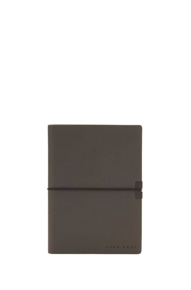 Hugo Boss A6 dark-grey faux leather notepad Mørke Grå | eVNgApqg