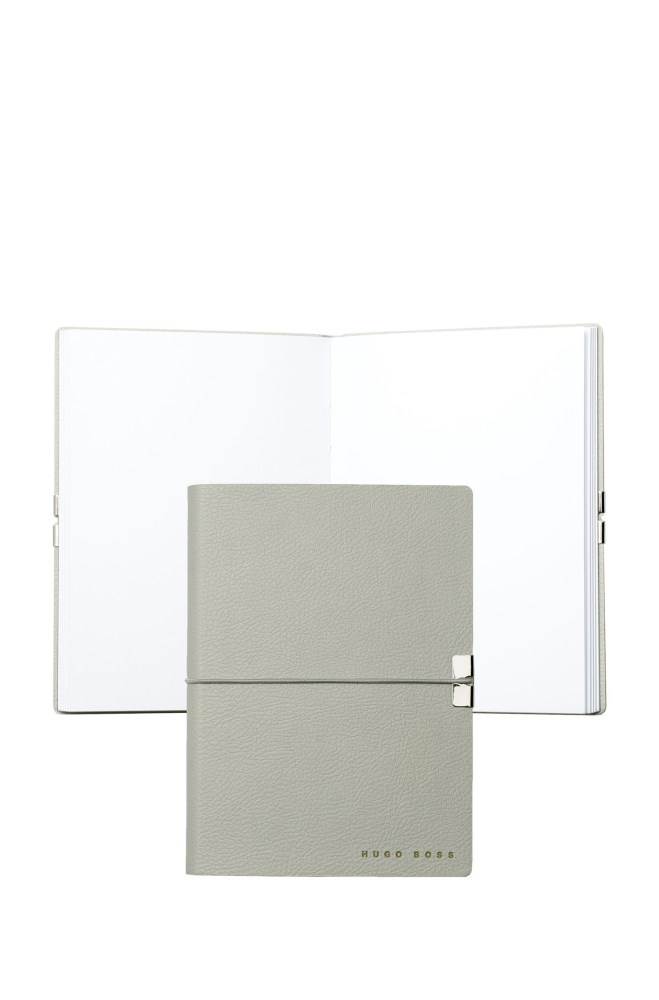 Hugo Boss A6 light-grey faux leather notepad Lyse Grå | bWIGDTPM