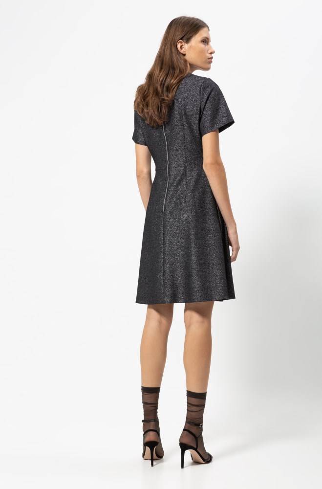 Hugo Boss A-line dress Svarte | QoC66Ojg