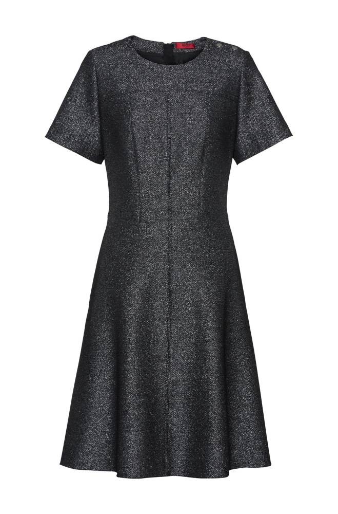 Hugo Boss A-line dress Svarte | QoC66Ojg