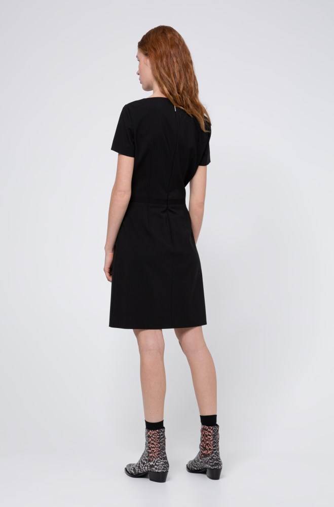 Hugo Boss A-line dress Svarte | zk6UONRY