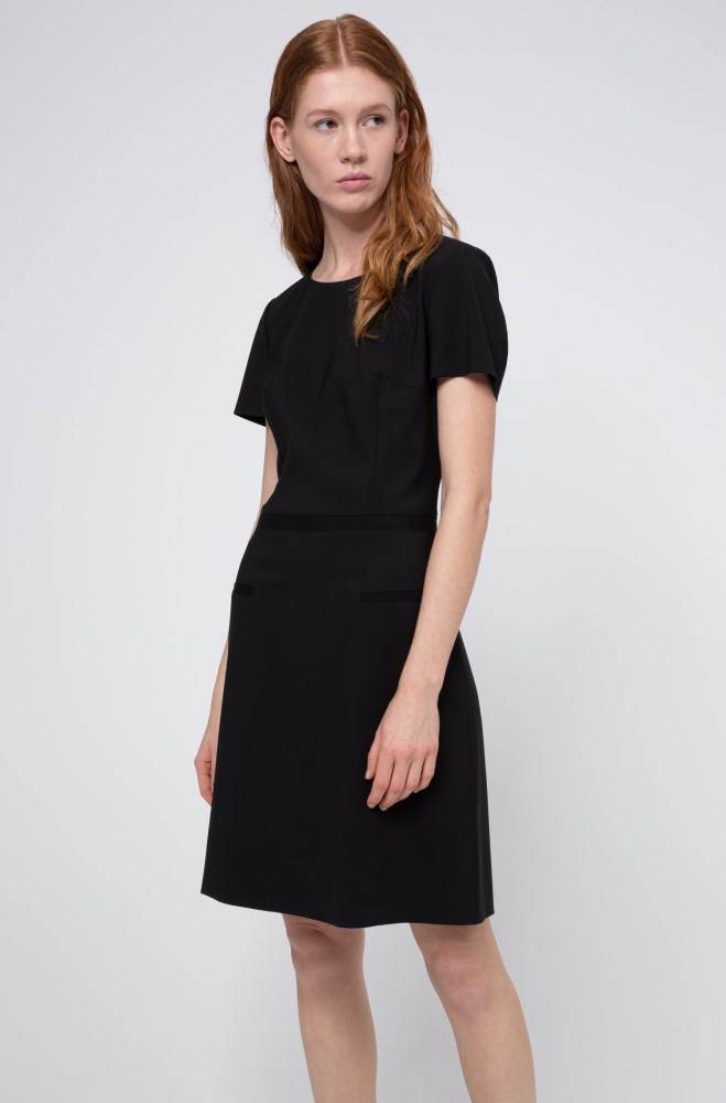 Hugo Boss A-line dress Svarte | zk6UONRY