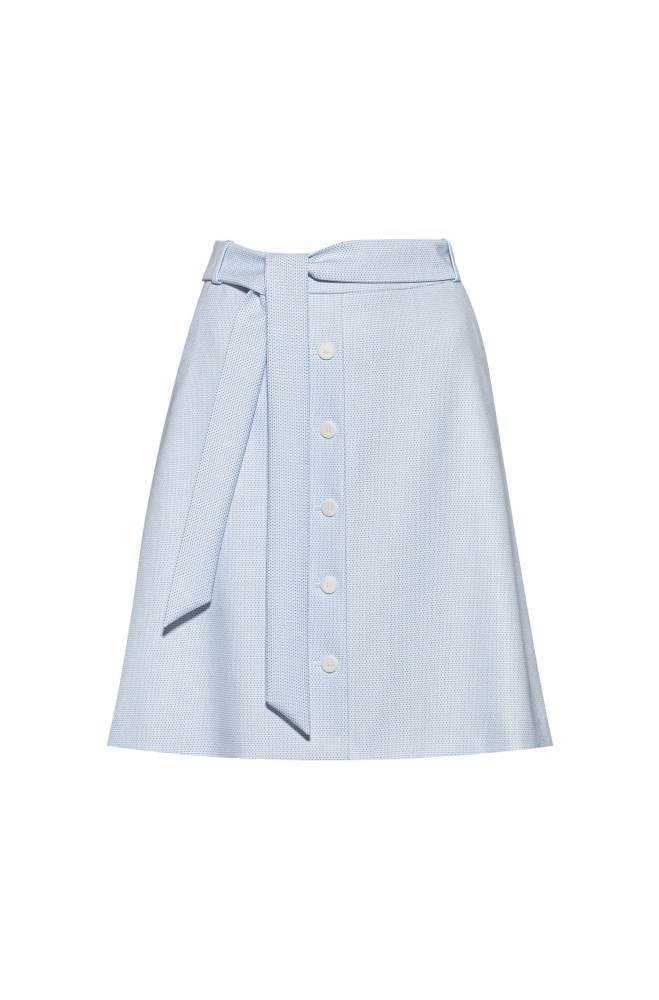 Hugo Boss A-line miniskirt Lyse Blå | VlTpNcc1