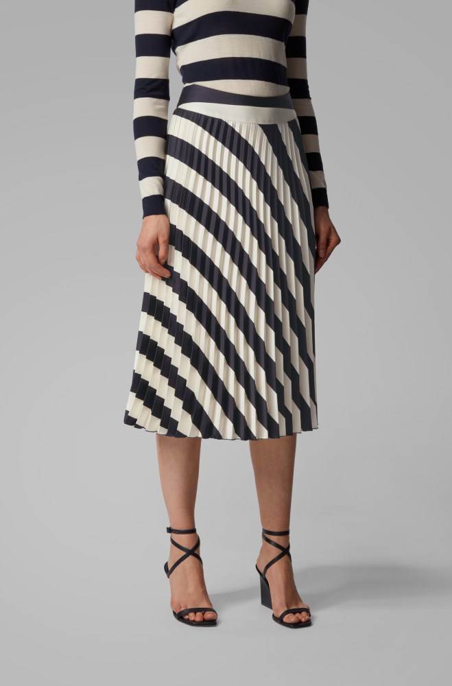 Hugo Boss A-line pleated skirt Patterned | TInnLy8C