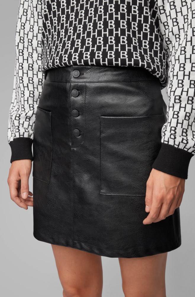 Hugo Boss A-line skirt Svarte | q4ttlHRW