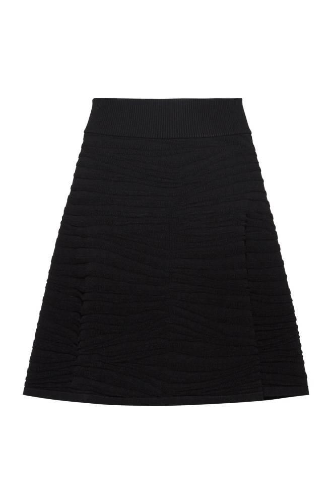 Hugo Boss A-line skirt Svarte | xGBilfxz