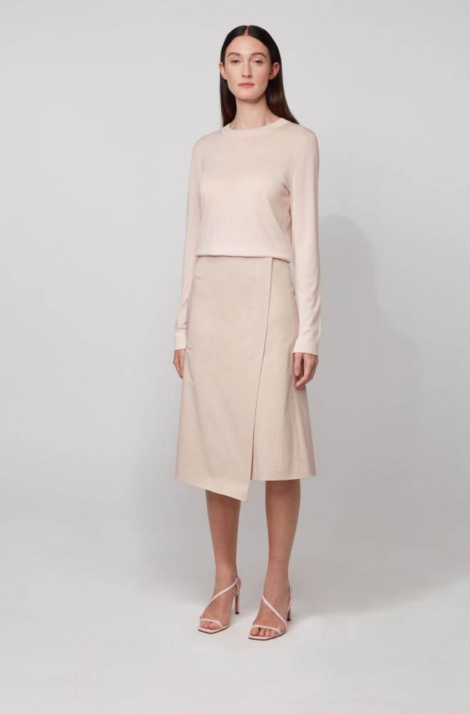 Hugo Boss A-line wrap skirt Lyse Rosa | vxCBdpOG