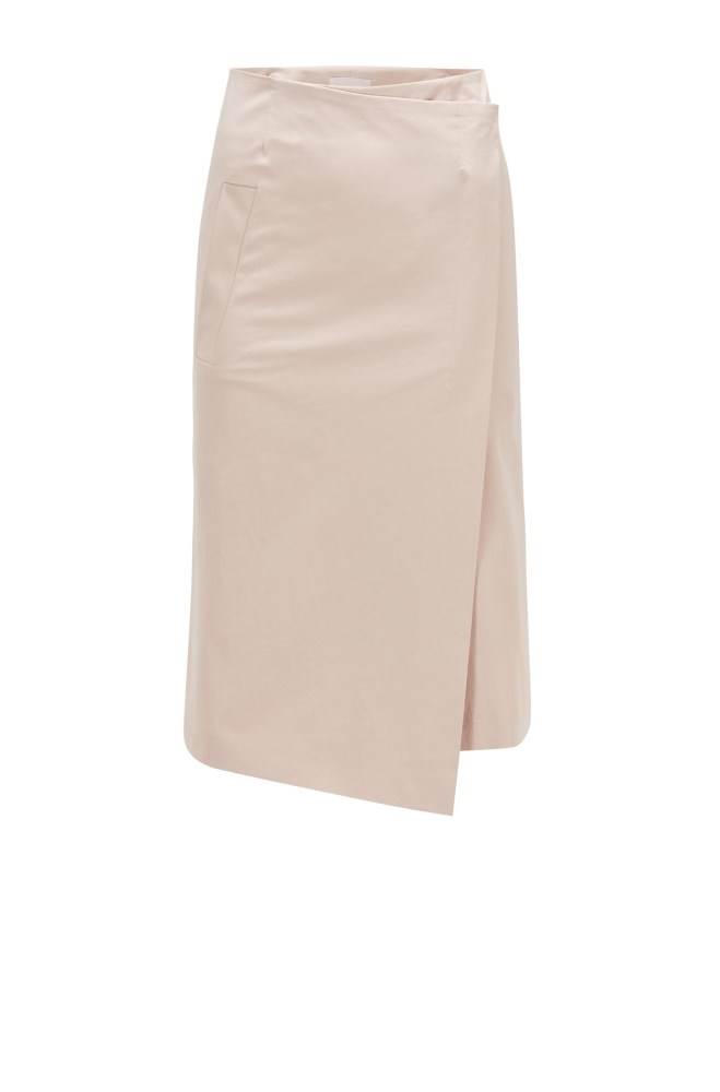 Hugo Boss A-line wrap skirt Lyse Rosa | vxCBdpOG